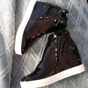Cape Robbin high top sequin sneakers